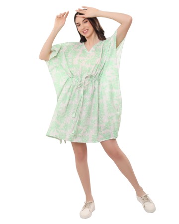 neon green kaftan free size 